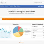 Página principal Google Analytics. Analizar una web