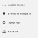 Análisis del menú principal de Google Analytics. Análisis web